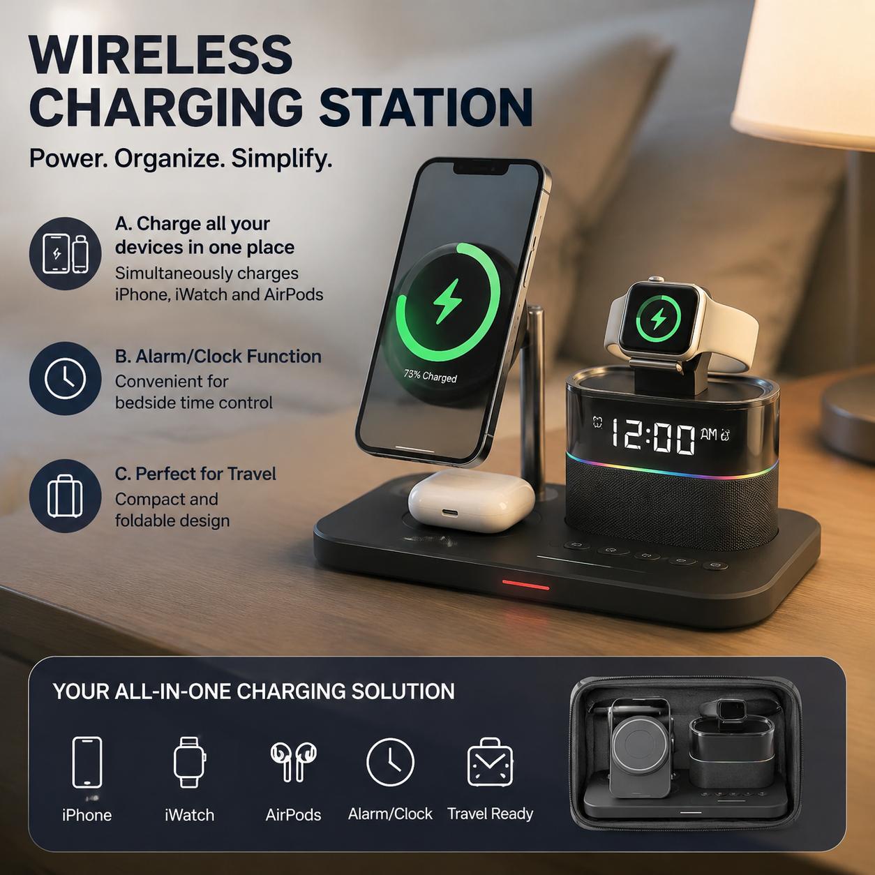 Tethering Cable Usb - Magnetyczna bezprzewodowa stacja ładująca do telefonów