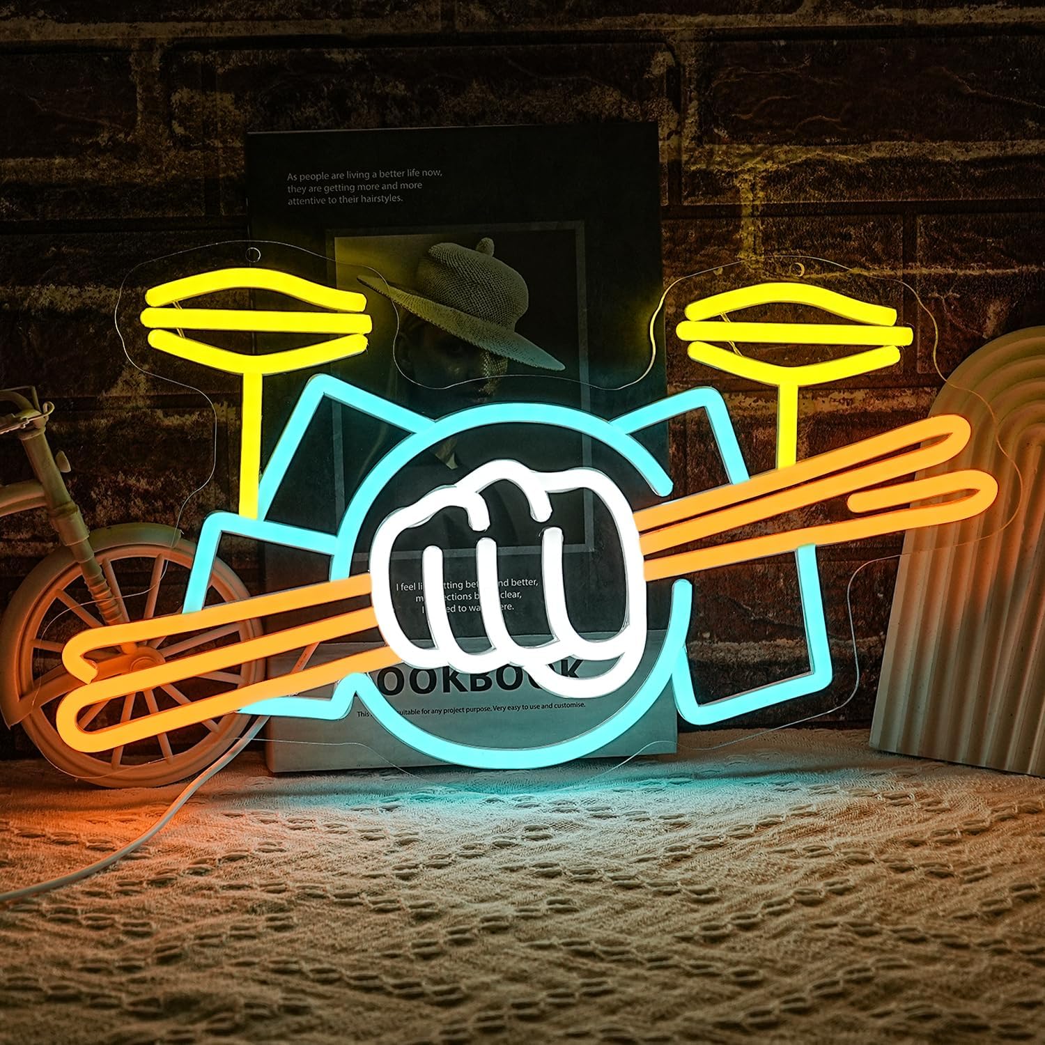 Photography Kit Pro - Neonowy Znak Zestawu Perkusyjnego Zasilany USB