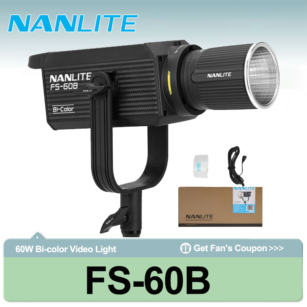 Strobe Light Studio - Nanlite FS-60B 70W Dwukolorowy Reflektor 2700K-6500K