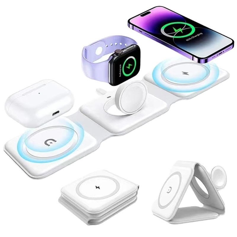 Tethering Cable Usb - Magnetyczna składana ładowarka bezprzewodowa 3 w