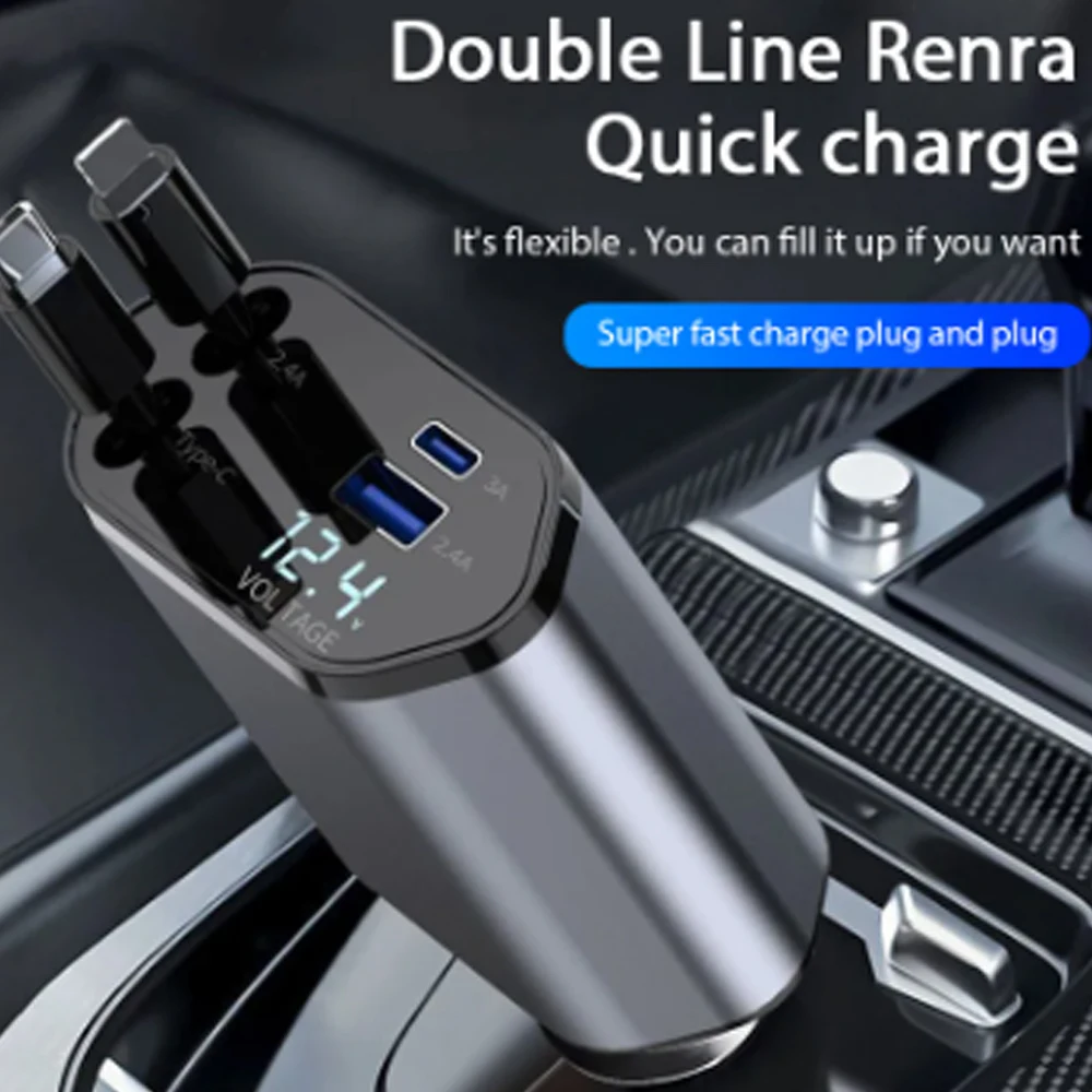 Tethering Cable Usb - Ładowarka samochodowa Adapter 120W Szybkie ładowanie