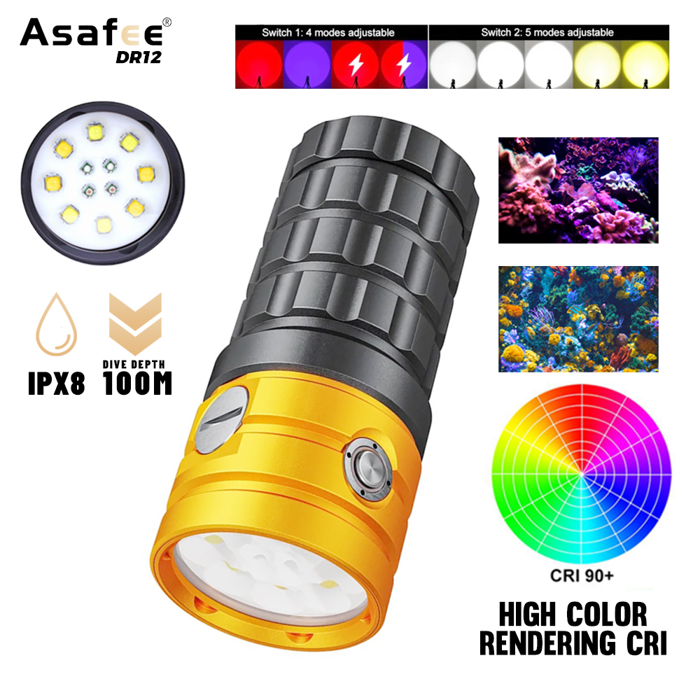 Photography Yellow Light - Asafee DR12 25000 lm profesjonalna latarka