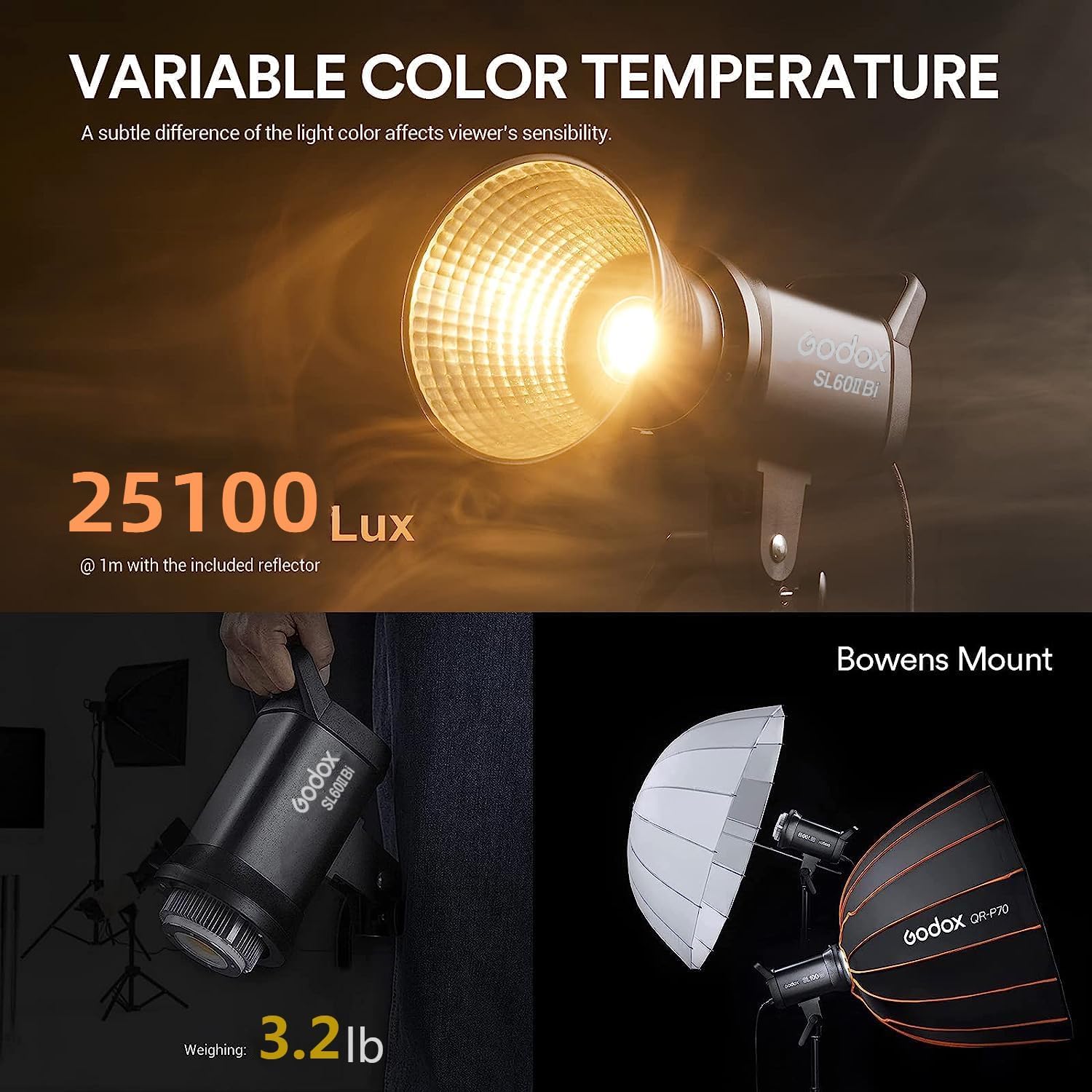 Godox SL60IID SL60IIBi 75W Dwu – Strobe Light Studio recenzja i cena