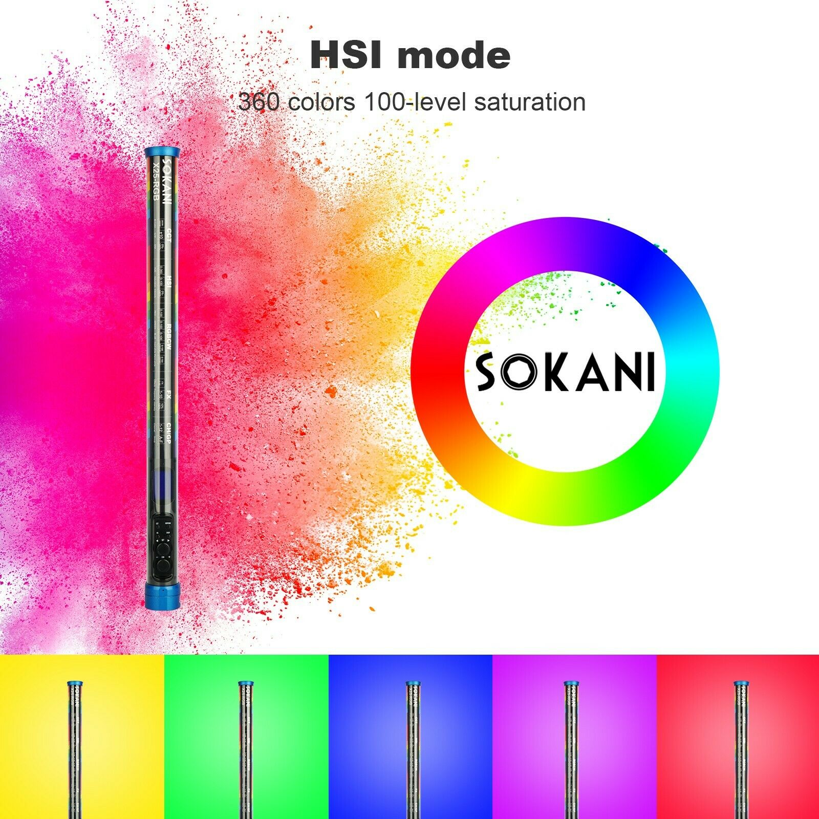 Sokani X25 RGB LED Video Light – Strobe Light Studio recenzja i cena
